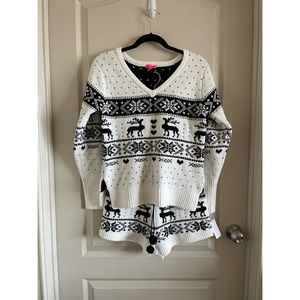 Betsey Johnson - cozy sweater pajama set